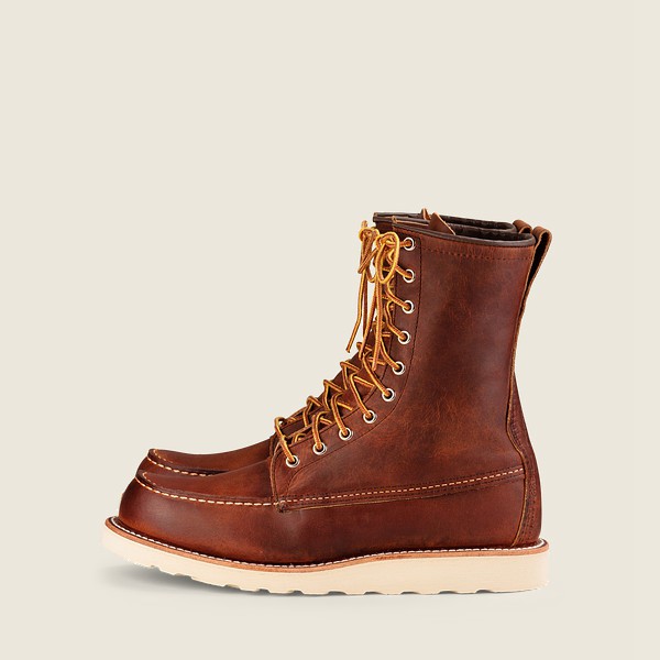 Botas Red Wing Heritage Hombre Marrom - Classic Moc - 8-Inchr Rough & Tough Cuero - 659-GOZKYH